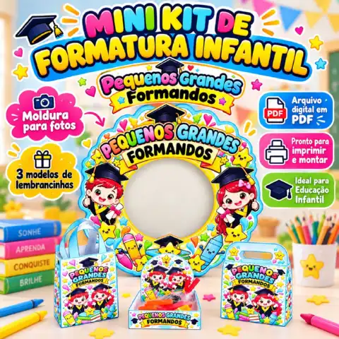 Mini Kit Formatura Infantil – Moldura e Lembrancinhas — capa do material