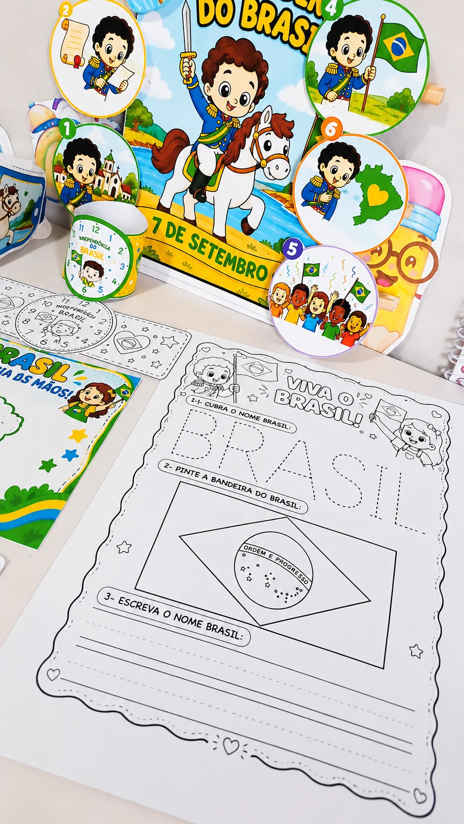 MINI KIT HISTORINHA DA INDEPENDÊNCIA DO BRASIL — amostra 1: Inclui: MINI KIT HISTORINHA DA INDEPENDÊNCIA DO BRASIL — amostra 1: Inclui: