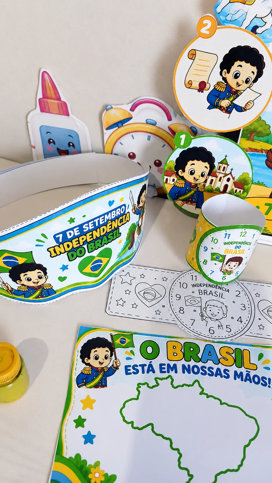 MINI KIT HISTORINHA DA INDEPENDÊNCIA DO BRASIL — amostra 5: Um kit lúdico e completo para trabalhar o 7 de Setembro de… MINI KIT HISTORINHA DA INDEPENDÊNCIA DO BRASIL — amostra 5: Um kit lúdico e completo para trabalhar o 7 de Setembro de…