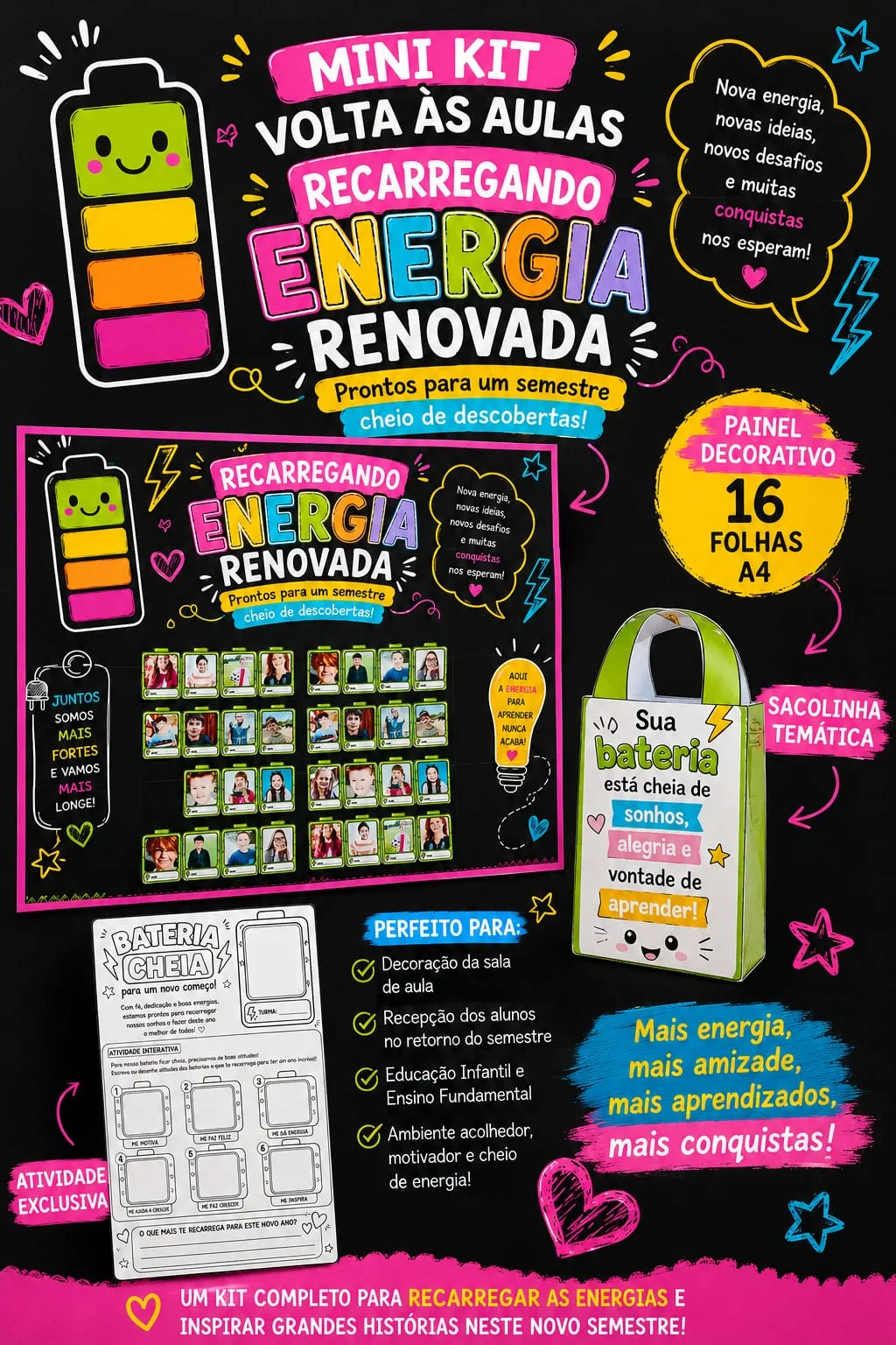Mini Kit Volta às Aulas - Recarregando as Energias — Atividades para Todas as séries: Mini Kit Volta às Aulas –…