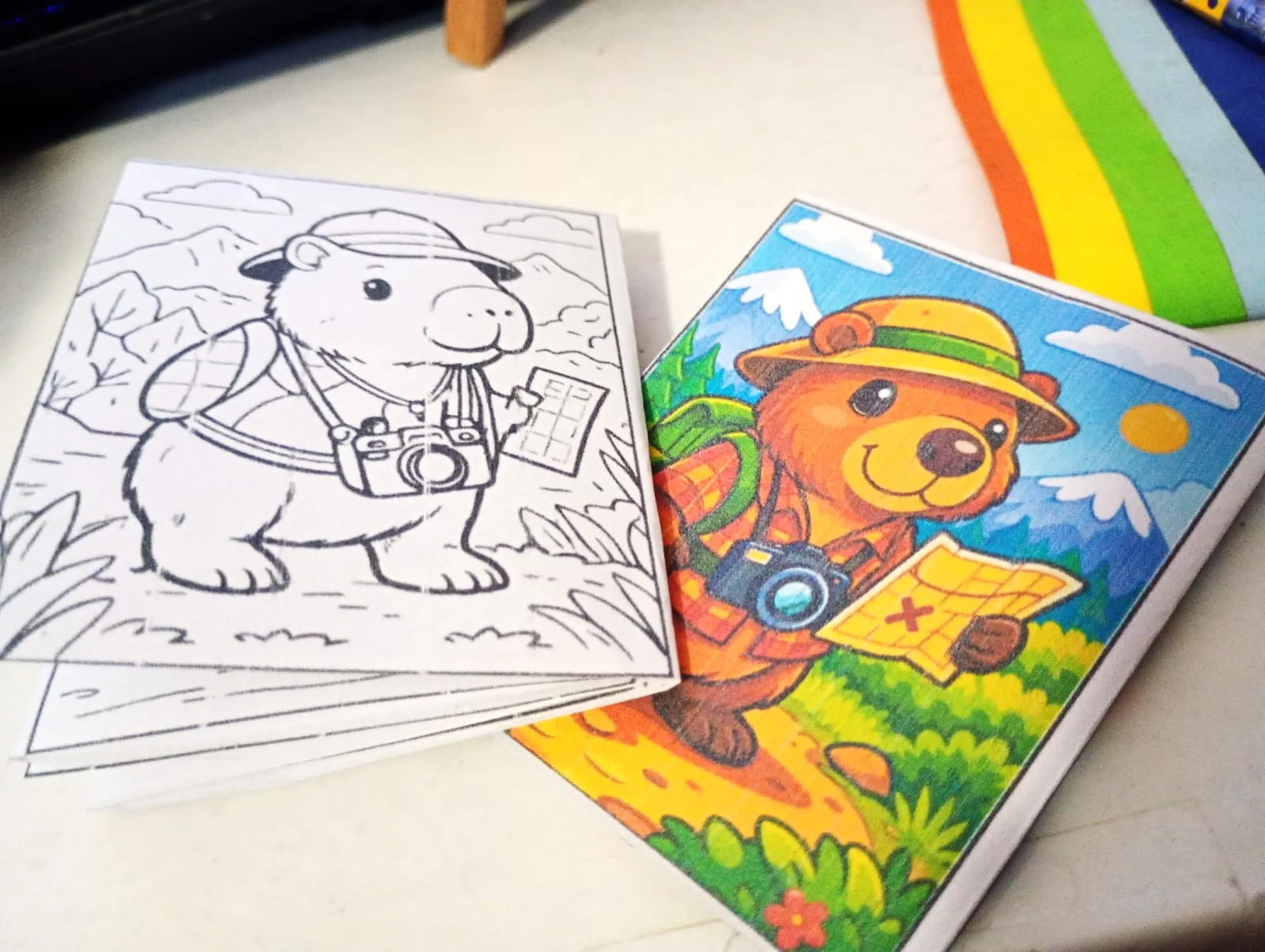 MINI LIVRETO PARA COLORIR - CAPIVARA - DIA DAS CRIANÇAS — amostra 1: Deixe os momentos de diversão ainda mais especiais com…