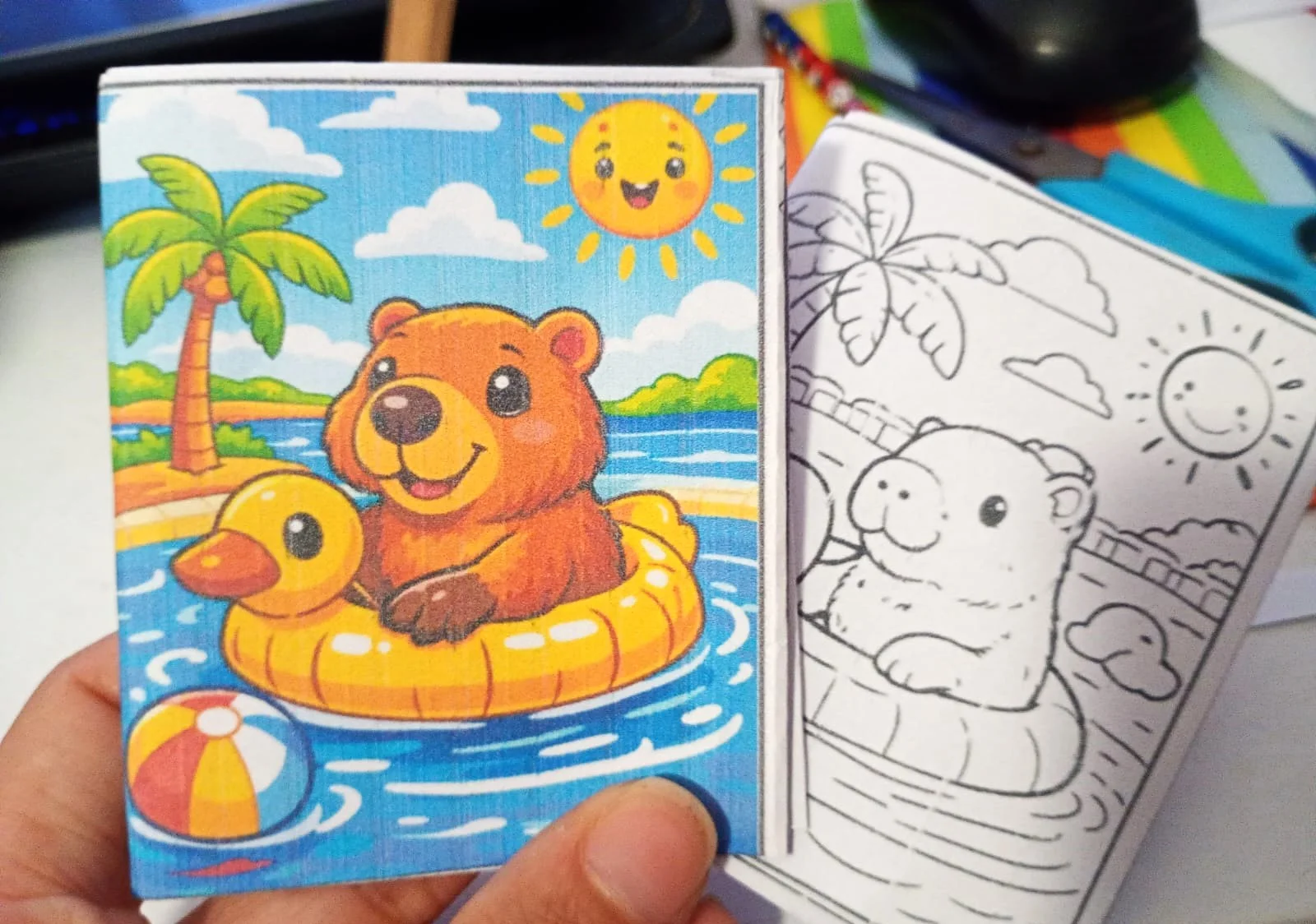 MINI LIVRETO PARA COLORIR - CAPIVARA - DIA DAS CRIANÇAS — Jogos pedagógicos para Educação Infantil: Mini livreto de…
