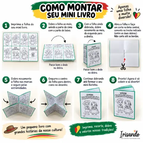 MINI LIVRO SEMANA FARROUPILHA — CULTURA GAÚCHA PARA COLORIR! — amostra 1: 🌿 Cultura gaúcha de um jeito lúdico, simples e… MINI LIVRO SEMANA FARROUPILHA — CULTURA GAÚCHA PARA COLORIR! — amostra 1: 🌿 Cultura gaúcha de um jeito lúdico, simples e…