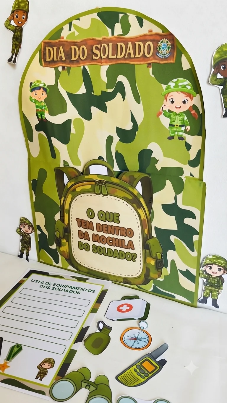 Mini Painel Dia do Soldado para Imprimir | Mochila Interativa em PDF — amostra 2: Transforme o Dia do Soldado em um momento… Mini Painel Dia do Soldado para Imprimir | Mochila Interativa em PDF — amostra 2: Transforme o Dia do Soldado em um momento…