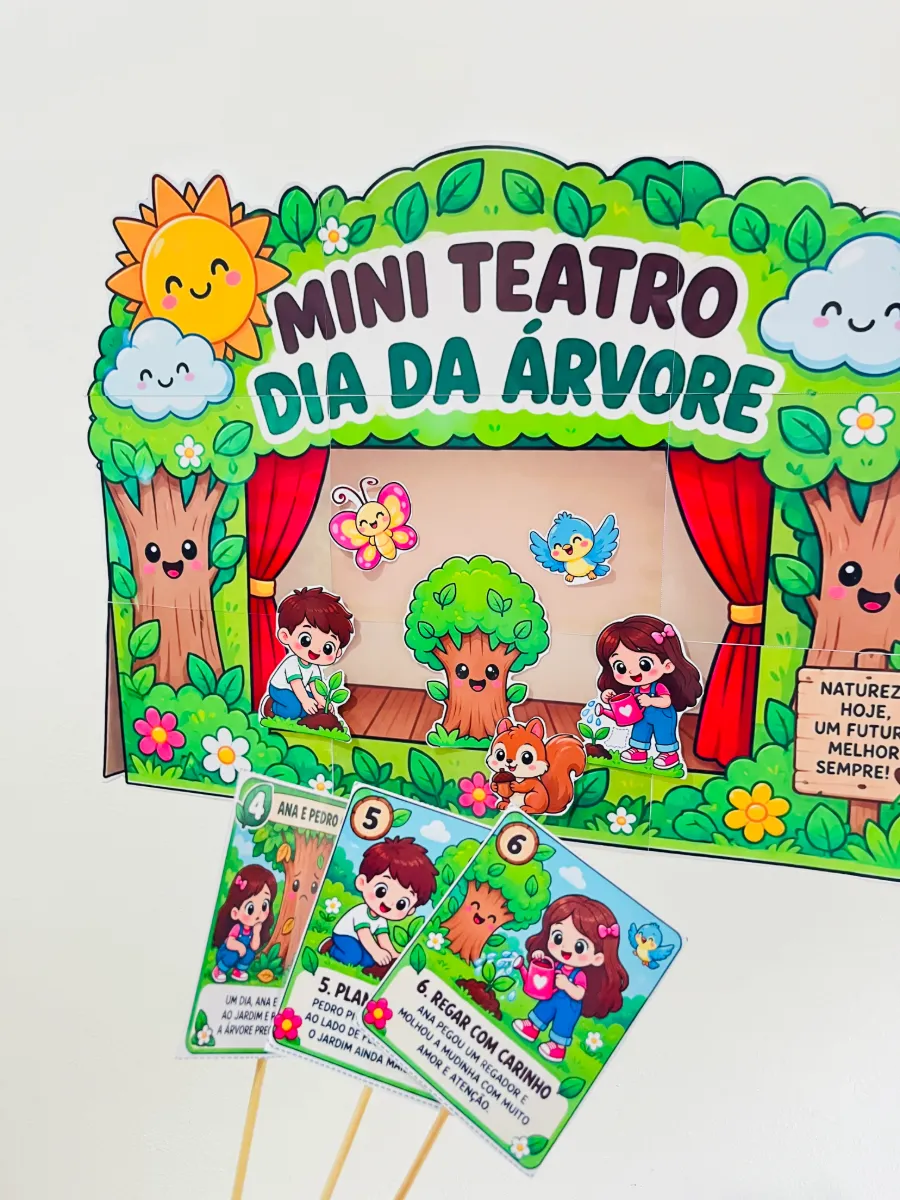 Mini Teatro Dia da Árvore: Educação Infantil Anos Iniciais — amostra 2: Um recurso lúdico e pronto para uso, com…