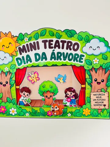 Mini Teatro Dia da Árvore - Painel + Personagens — amostra 6: 🙋‍♀️ Participação ativa de toda a turminha