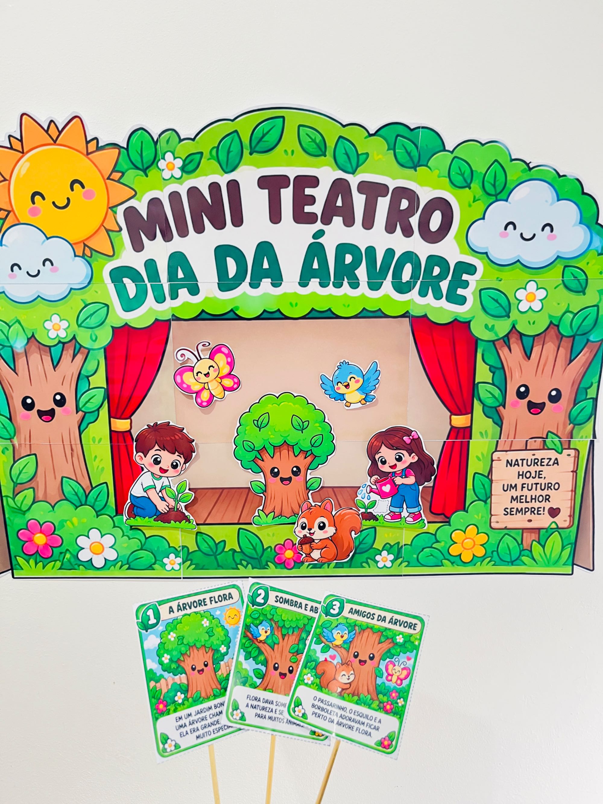 MINI TEATRO – DIA DA ÁRVORE PARA IMPRIMIR — amostra 1: ✨ O material é perfeito para trabalhar:
