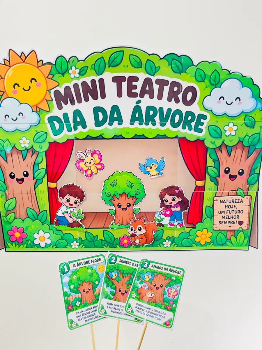 🌳🎭 MINI TEATRO – DIA DA ÁRVORE 🎭🌳 — amostra 1: Transforme o Dia da Árvore em um momento lúdico, encantador e cheio de…