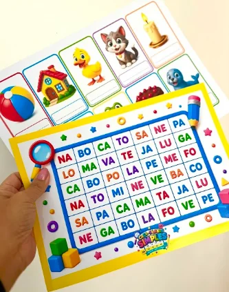 Missão Caça-Sílabas: Jogo de Alfabetização para Montar Palavras — capa do material