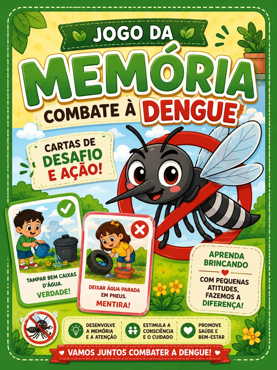 Missão Contra a Dengue: Jogo da Memória Educativo — capa do material