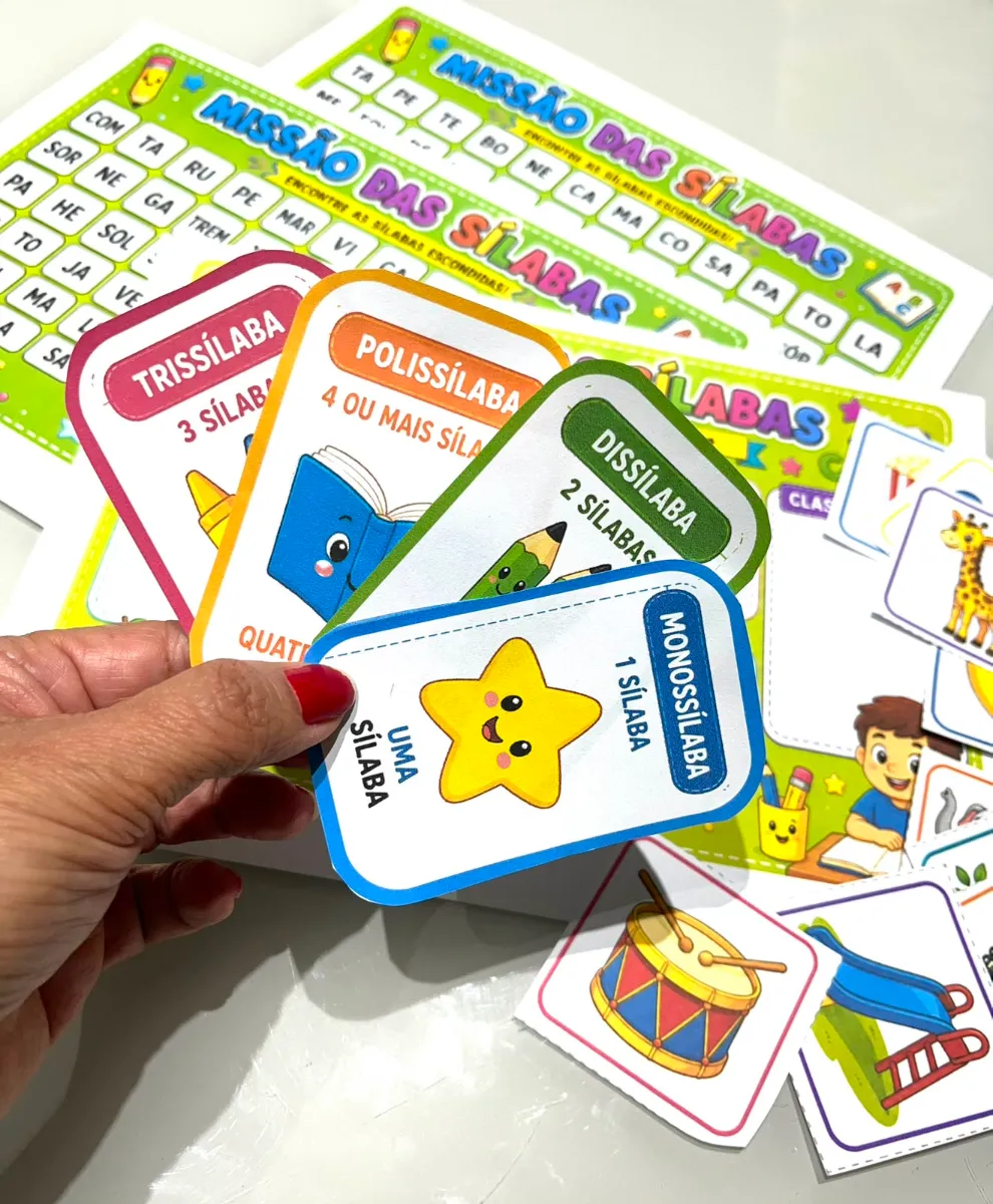 Missão das Sílabas - Jogo Pedagógico: Alfabetização — amostra 3: Transforme a alfabetização em uma brincadeira divertida,…