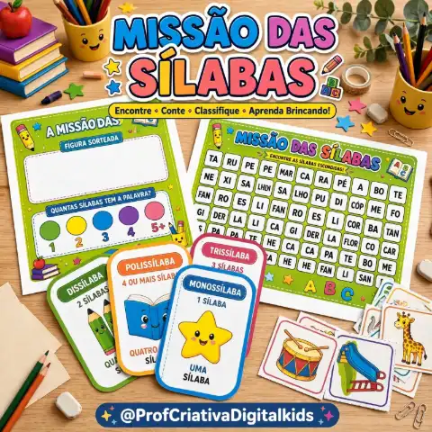 Missão das Sílabas - Jogo Pedagógico: Alfabetização — capa do material