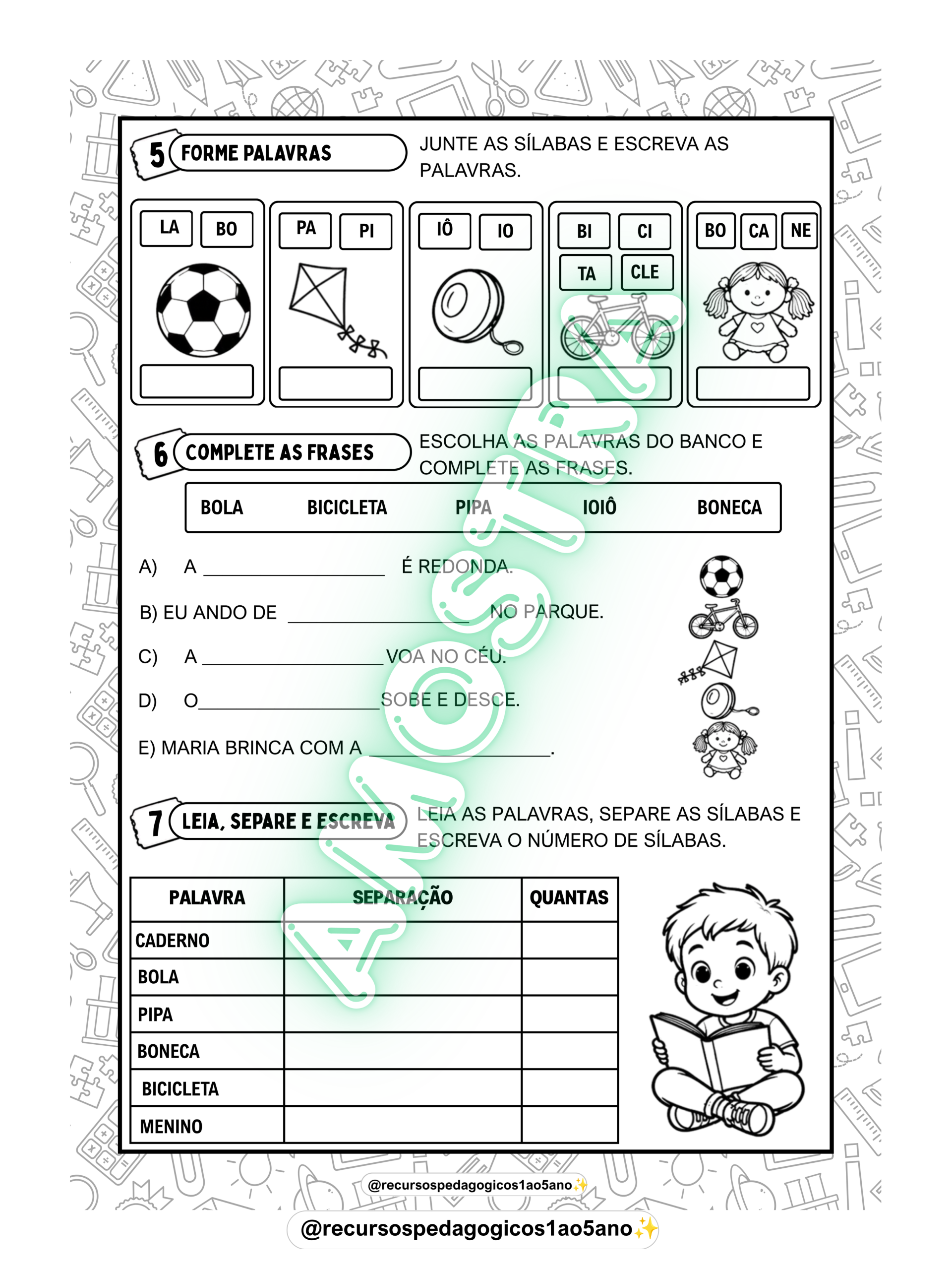 Missão Dia das Crianças – Atividades Lúdicas para 1º e 2º Ano | Alfabetização — amostra 2: Sobre o Missão Dia das Crianças…