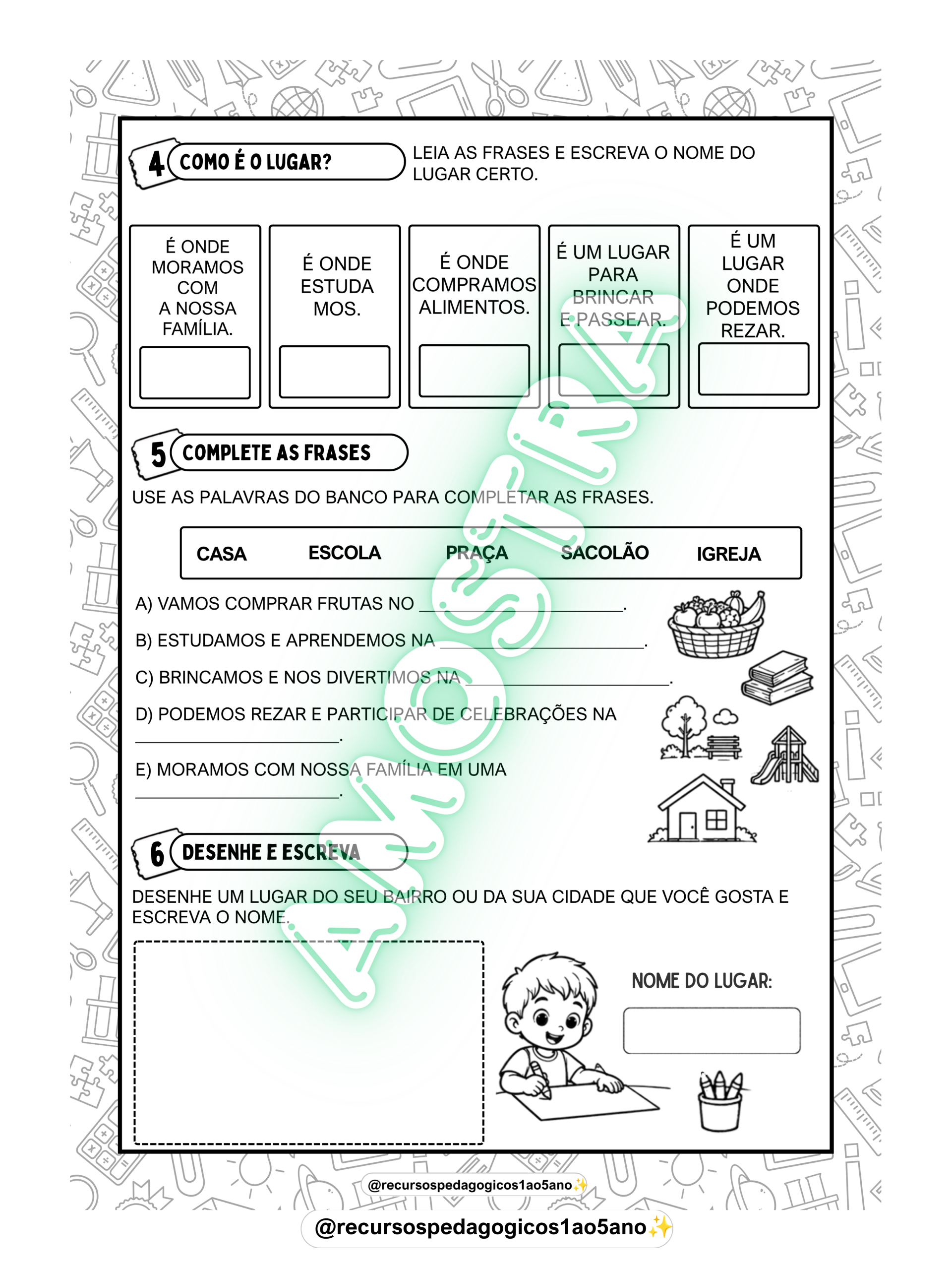 Missão Dia das Crianças – Atividades Lúdicas para 1º e 2º Ano | Alfabetização — amostra 6: Missão Dia das Crianças –…