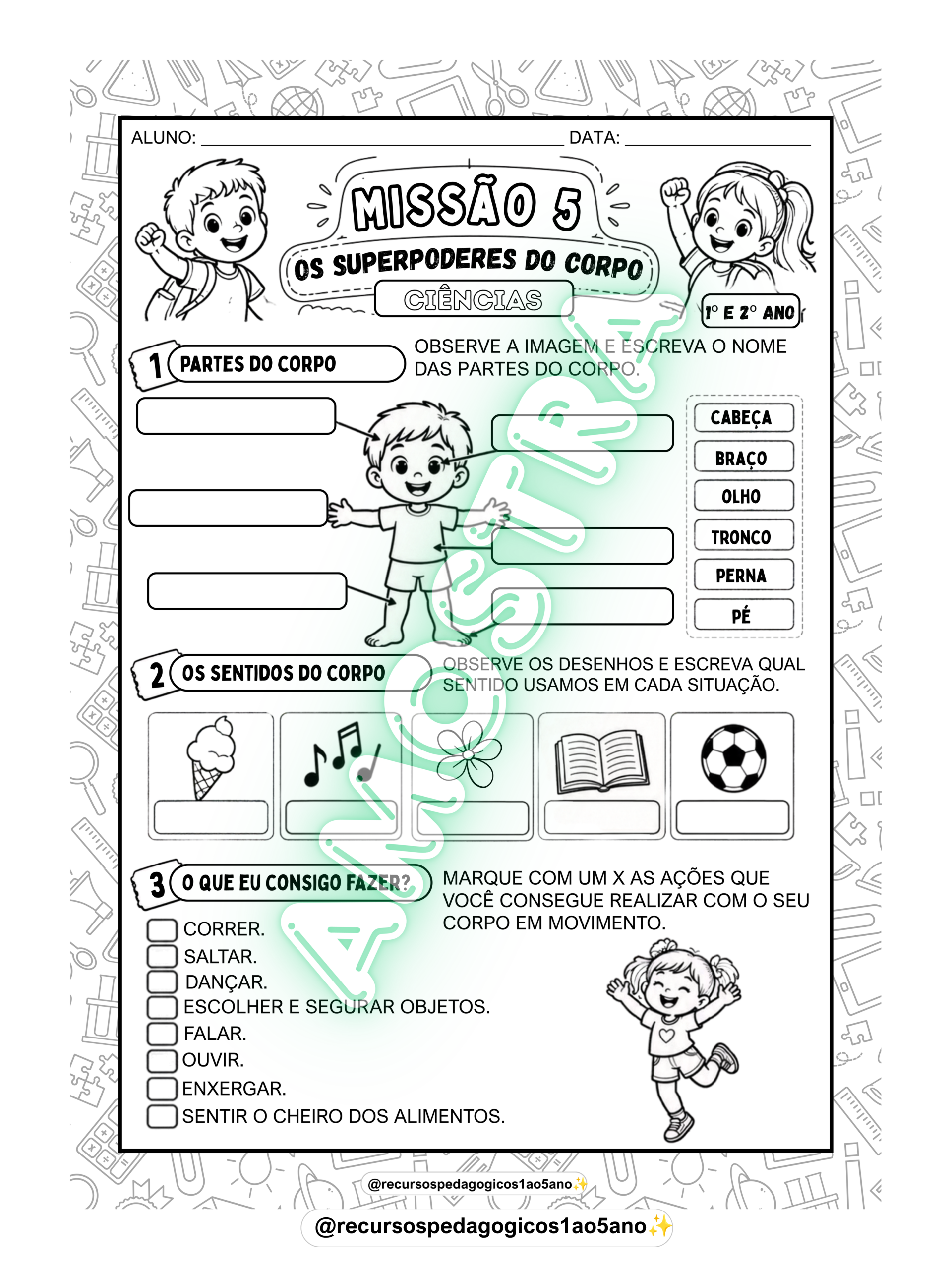 Missão Dia das Crianças – Atividades Lúdicas para 1º e 2º Ano | Alfabetização — amostra 7: Missão Dia das Crianças –…