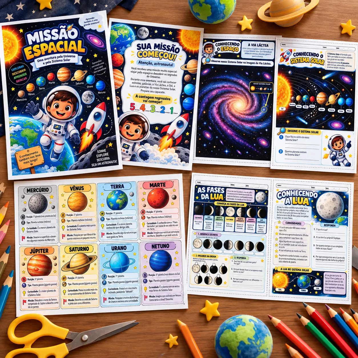 Missão Espacial: Atividades sobre o Sistema Solar — Ciências para Educação Infantil: Missão Espacial com atividades sobre o…