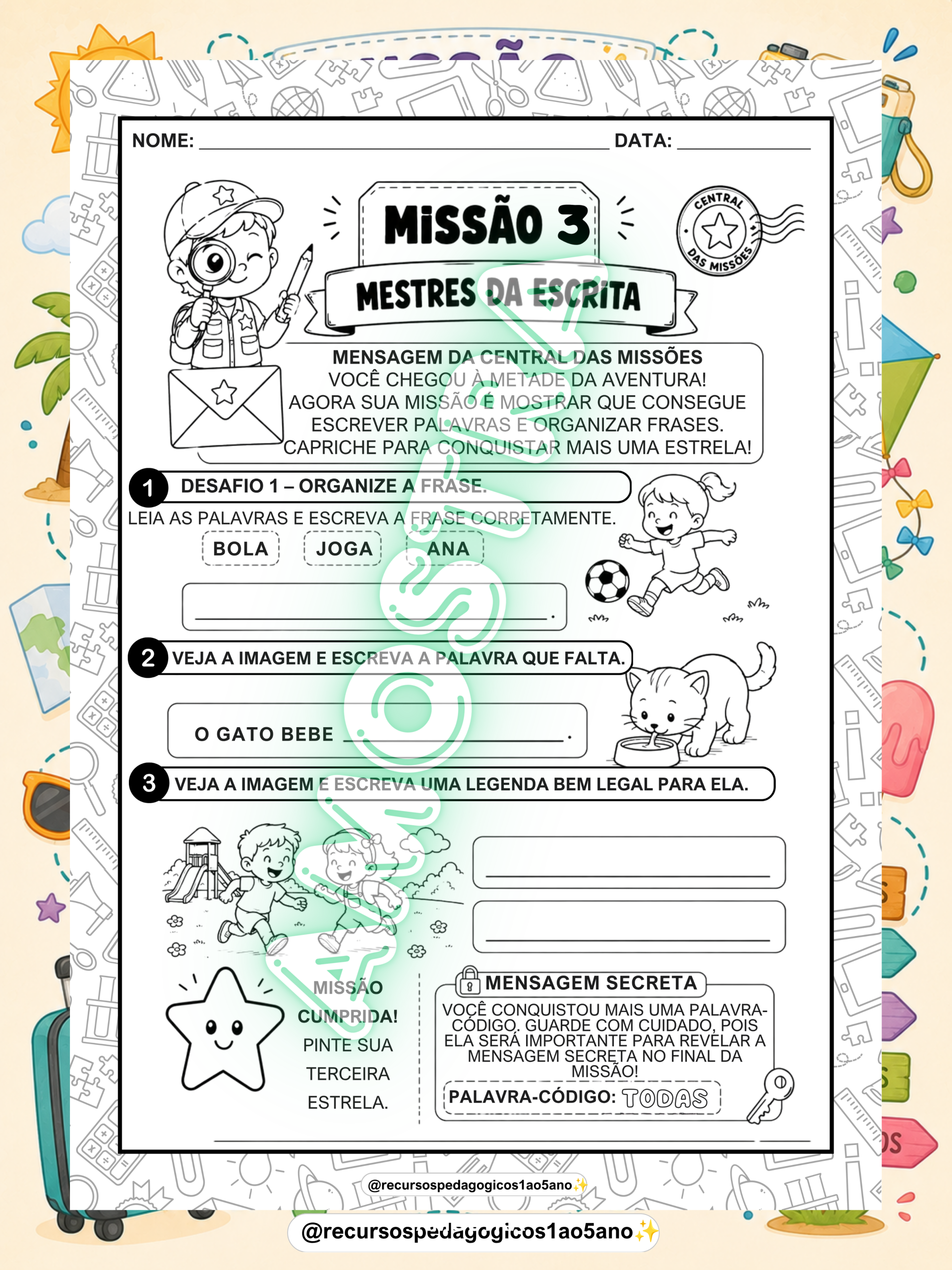 Missão Férias – 1º Ano | Revisão do 1º Semestre + Cartão – PDF para Imprimir — amostra 2: Sobre o Missão Férias – 1º Ano |… Missão Férias – 1º Ano | Revisão do 1º Semestre + Cartão – PDF para Imprimir — amostra 2: Sobre o Missão Férias – 1º Ano |…