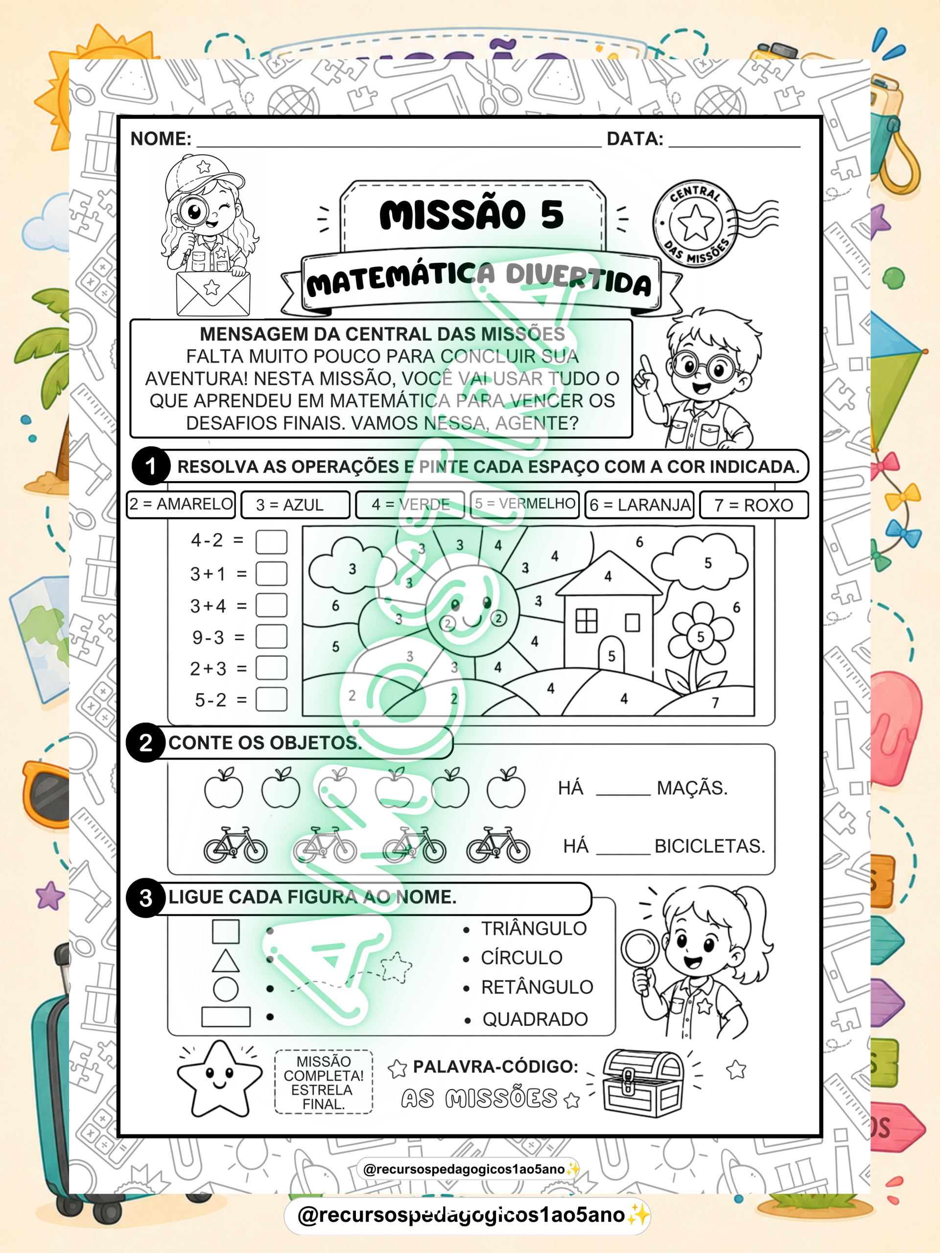 Missão Férias – 1º Ano | Revisão do 1º Semestre + Cartão – PDF para Imprimir — amostra 3: Para quem é indicado Missão Férias – 1º Ano | Revisão do 1º Semestre + Cartão – PDF para Imprimir — amostra 3: Para quem é indicado