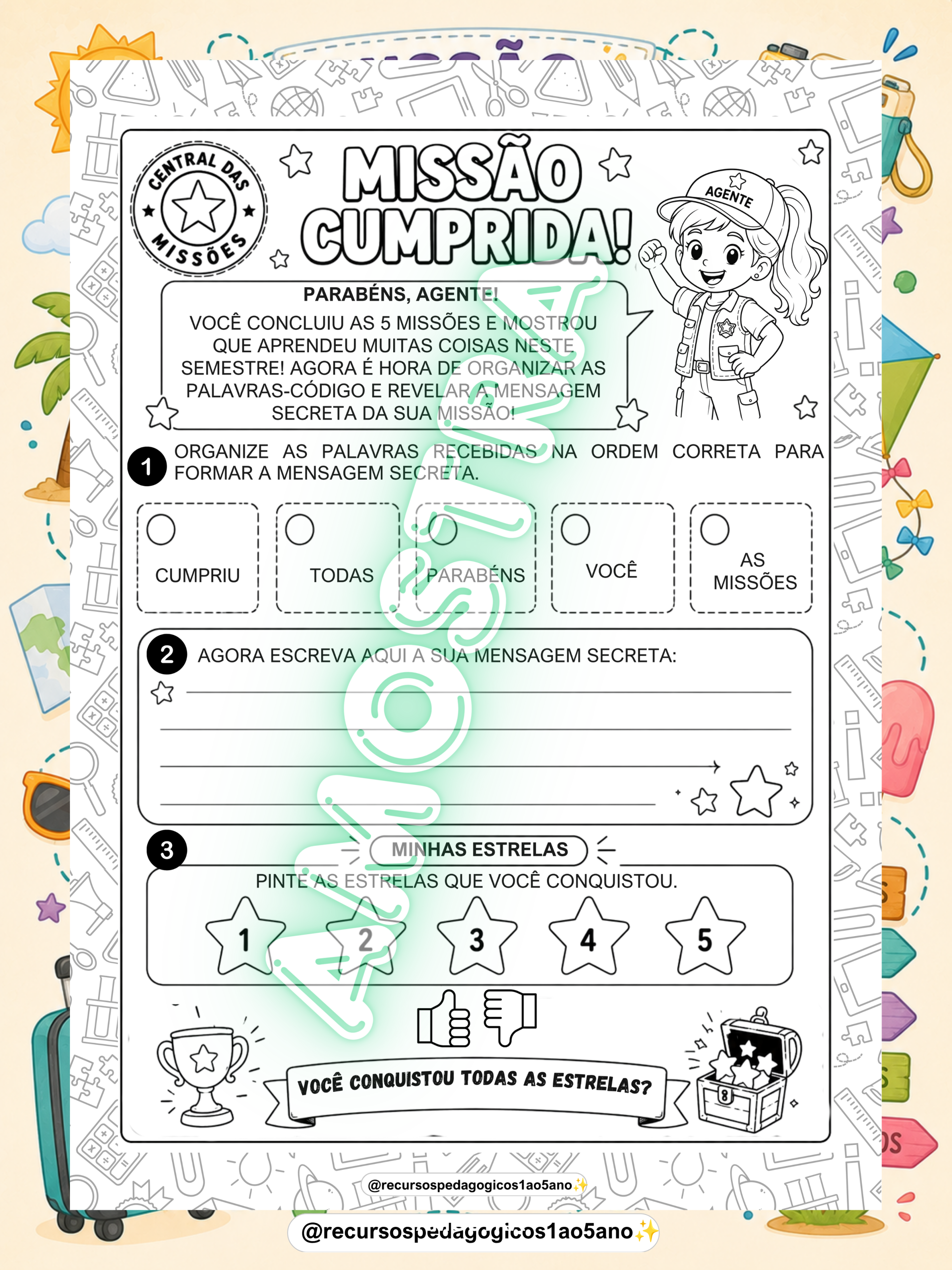 Missão Férias – 1º Ano | Revisão do 1º Semestre + Cartão – PDF para Imprimir — amostra 5: Missão Férias – 1º Ano | Revisão… Missão Férias – 1º Ano | Revisão do 1º Semestre + Cartão – PDF para Imprimir — amostra 5: Missão Férias – 1º Ano | Revisão…