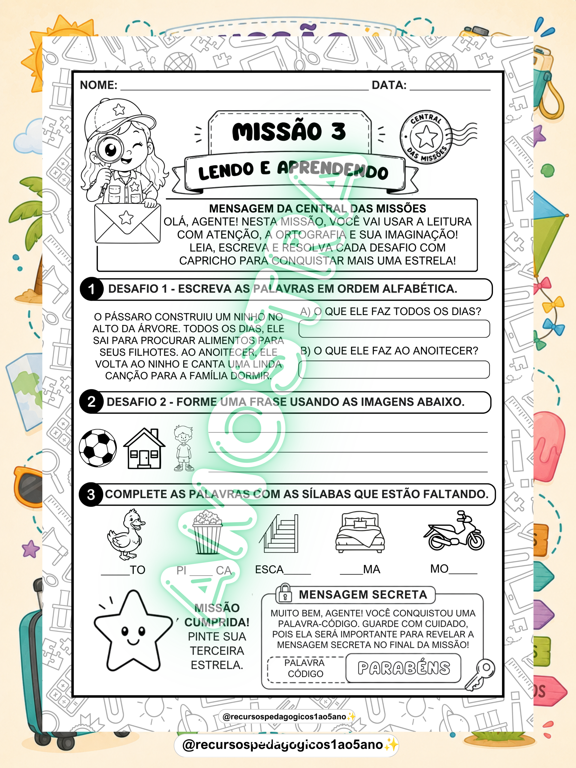 Missão Férias – 2º Ano | Revisão do 1º Semestre + Cartão – PDF para Imprimir — amostra 2: Sobre o Missão Férias – 2º Ano |… Missão Férias – 2º Ano | Revisão do 1º Semestre + Cartão – PDF para Imprimir — amostra 2: Sobre o Missão Férias – 2º Ano |…