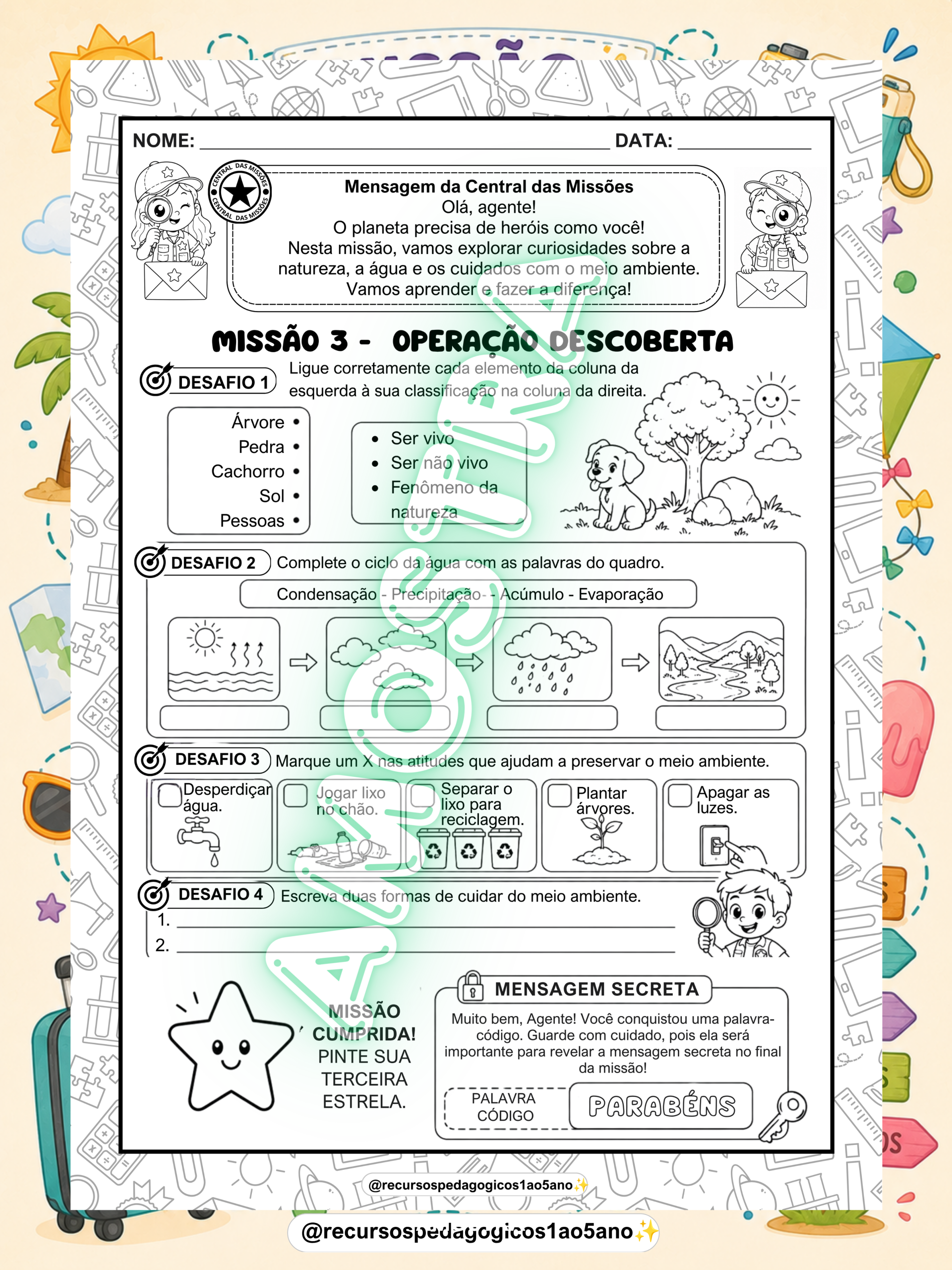 Missão Férias – 3º Ano | Revisão do 1º Semestre + Cartão – PDF para Imprimir — amostra 4: Missão Férias – 3º Ano - Revisão… Missão Férias – 3º Ano | Revisão do 1º Semestre + Cartão – PDF para Imprimir — amostra 4: Missão Férias – 3º Ano - Revisão…