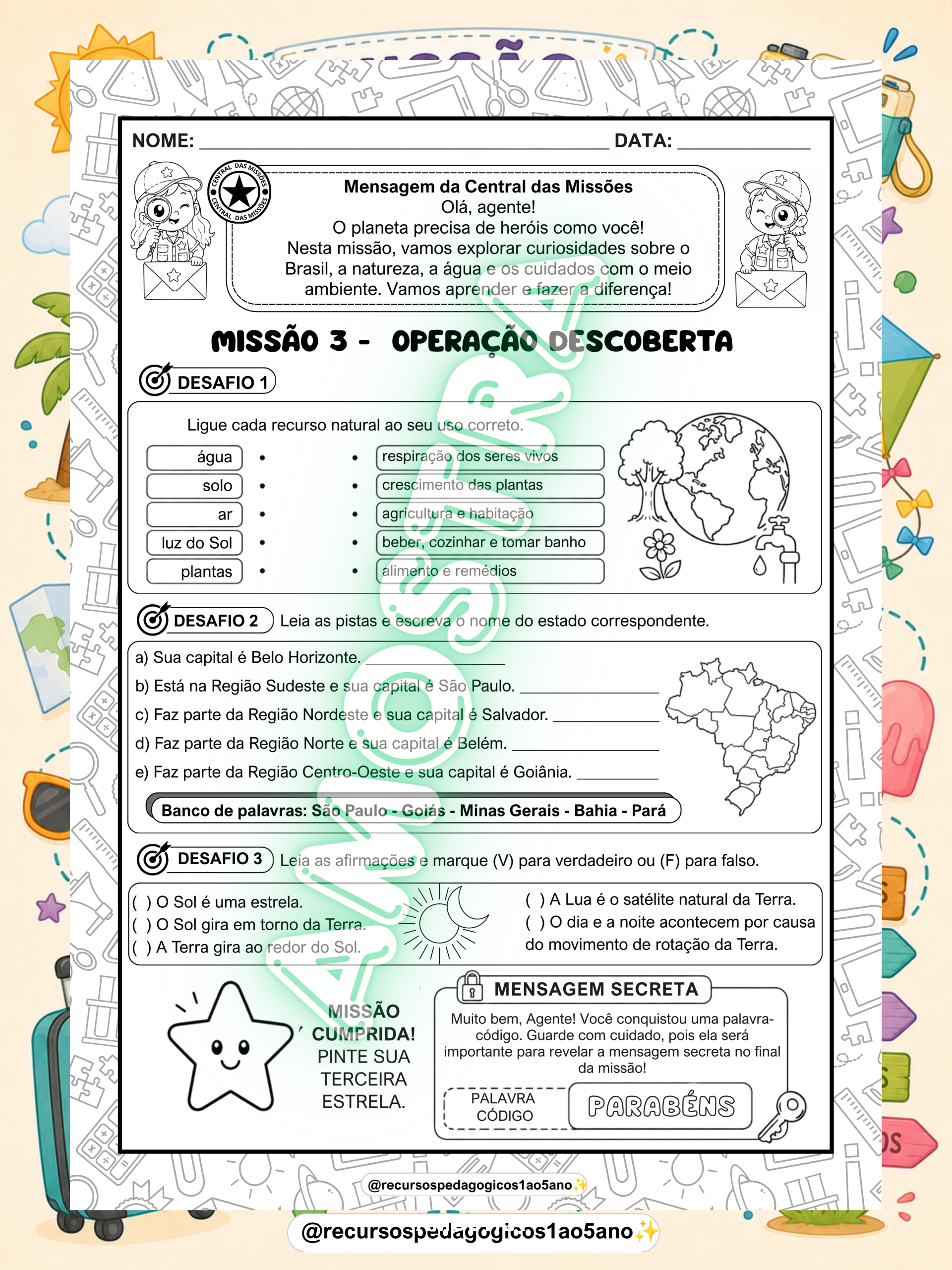 Missão Férias – 4º Ano | Revisão do 1º Semestre + Cartão – PDF para Imprimir — amostra 2: Sobre o Missão Férias – 4º Ano |… Missão Férias – 4º Ano | Revisão do 1º Semestre + Cartão – PDF para Imprimir — amostra 2: Sobre o Missão Férias – 4º Ano |…