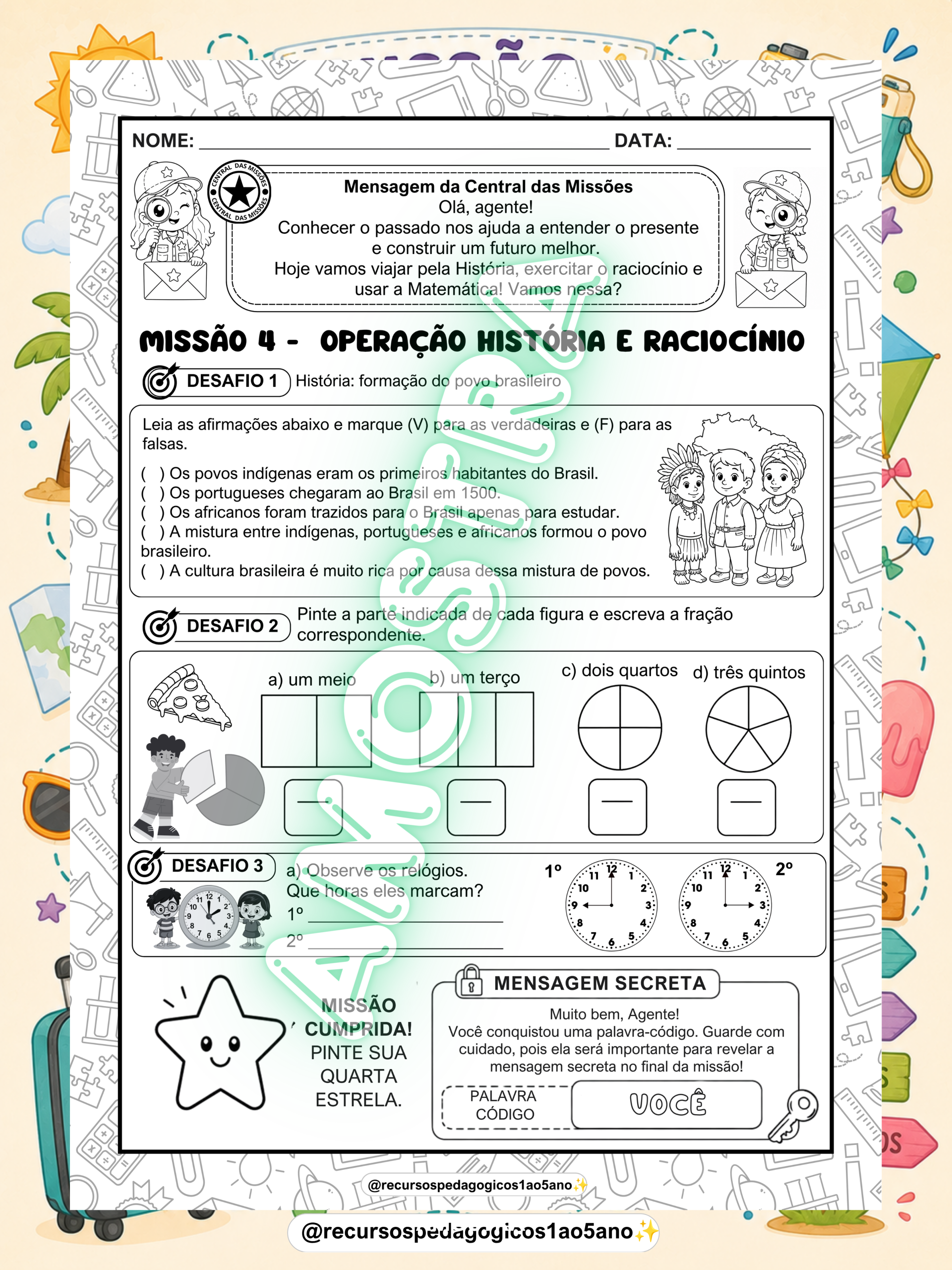 Missão Férias – 4º Ano | Revisão do 1º Semestre + Cartão – PDF para Imprimir — amostra 3: Para quem é indicado Missão Férias – 4º Ano | Revisão do 1º Semestre + Cartão – PDF para Imprimir — amostra 3: Para quem é indicado