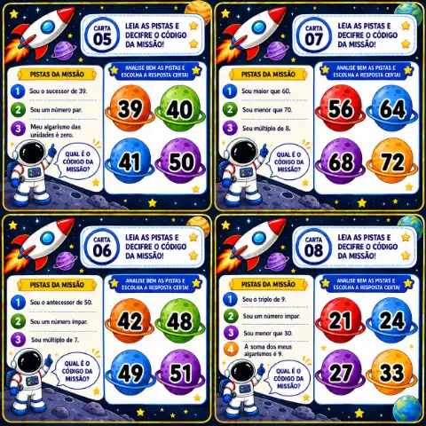 Missão Matemática – 32 Cartas de Desafios e Raciocínio — capa do material