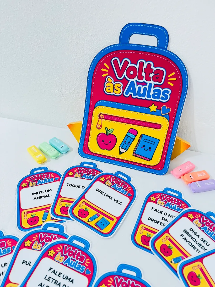 Mochila Interativa de Volta às Aulas - Recurso Didático — amostra 4: Transforme o primeiro dia de aula em um momento…