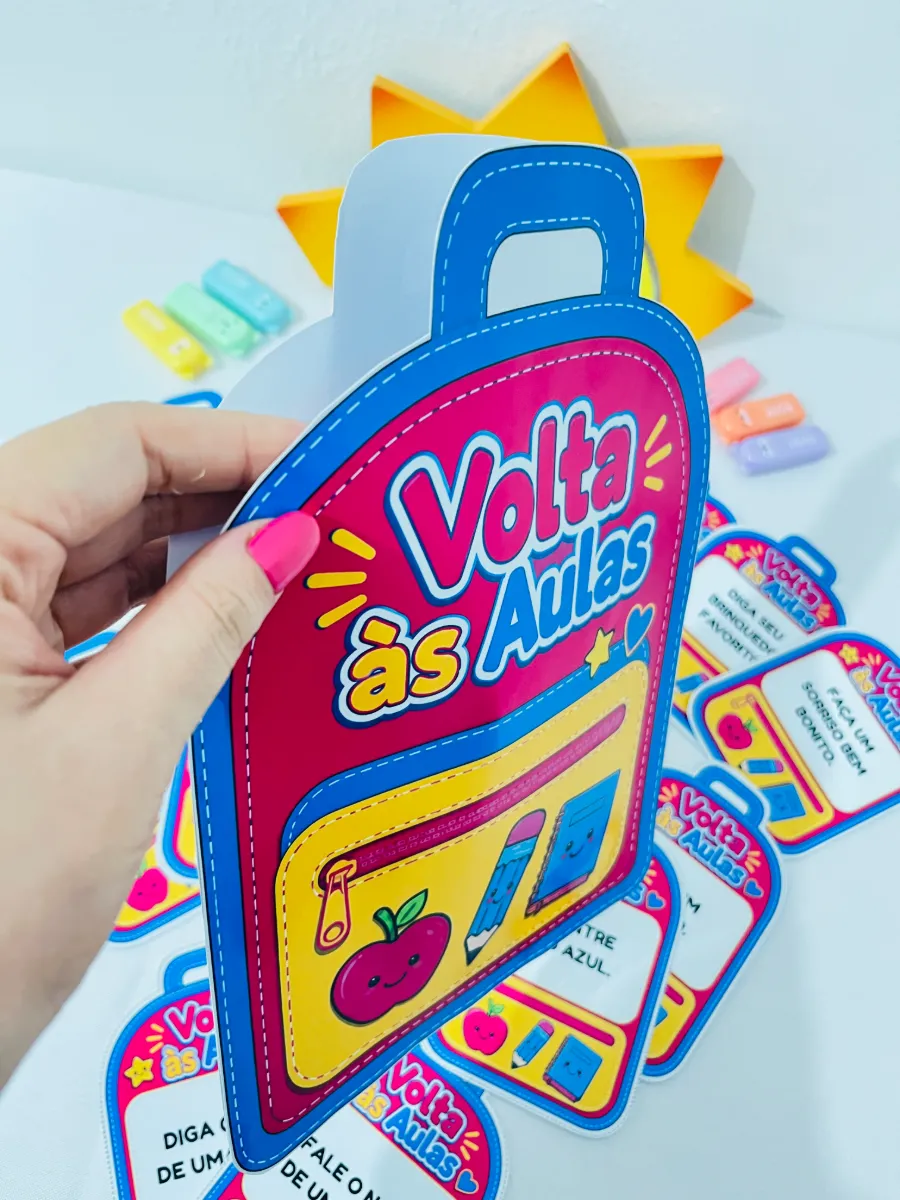 Mochila Interativa de Volta às Aulas - Recurso Didático — amostra 7: Transforme o primeiro dia de aula em um momento…
