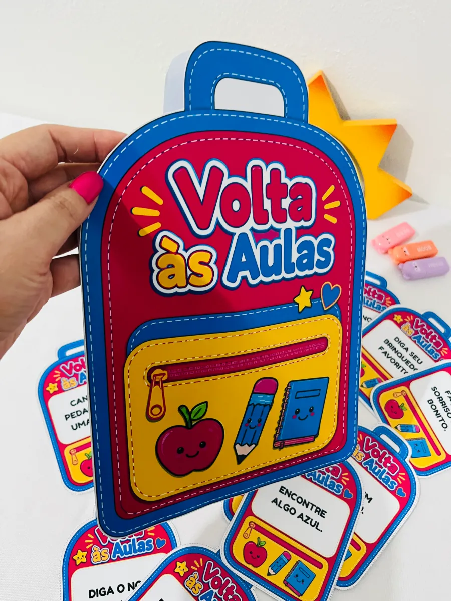 Mochila Interativa de Volta às Aulas - Recurso Didático — Atividades para Educação Infantil: Transforme o primeiro dia de…