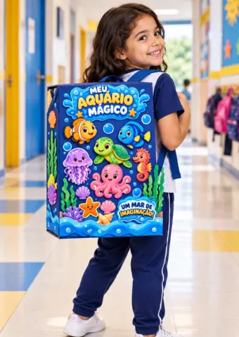 : Mochila Maluca Aquário Mágico em PDF | Elementos do Fundo do Mar — capa do material