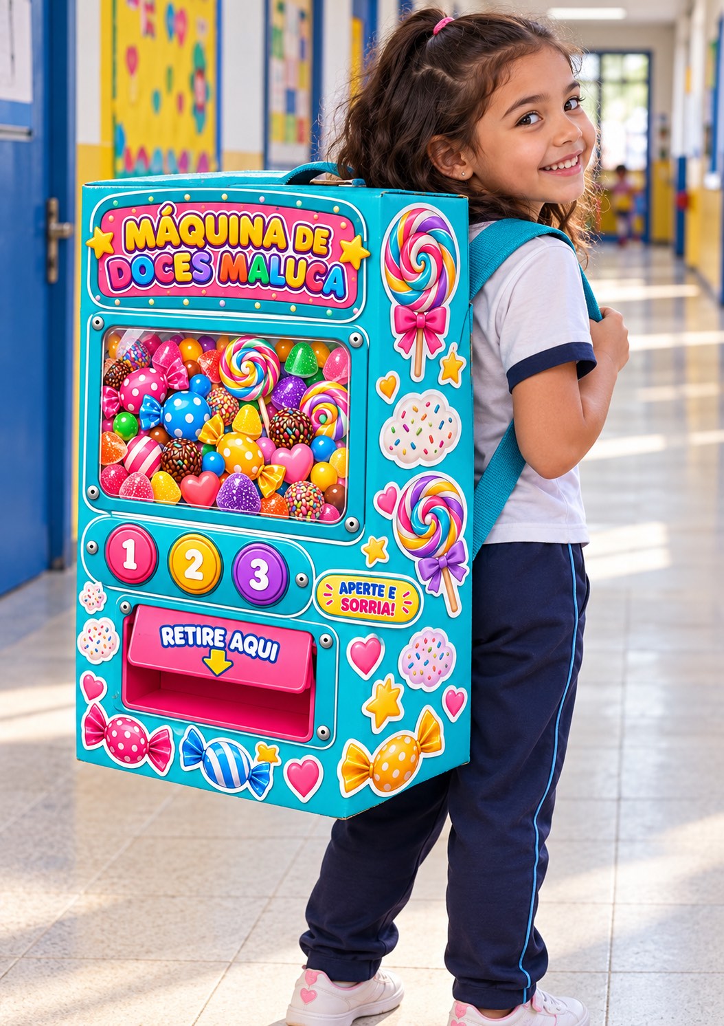 Mochila Maluca Máquina de Doces | Elementos para Imprimir — capa do material