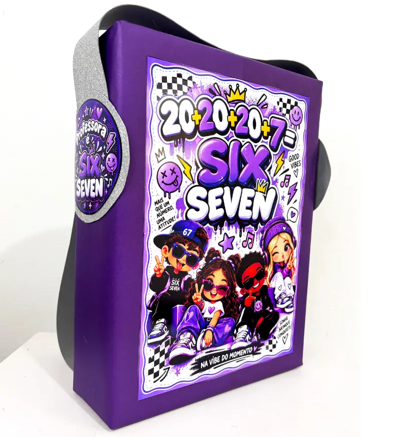 Mochila Maluca SIX SEVEN: PDF para a Semana da Criança — amostra 1: Mochila Maluca SIX SEVEN para imprimir e montar