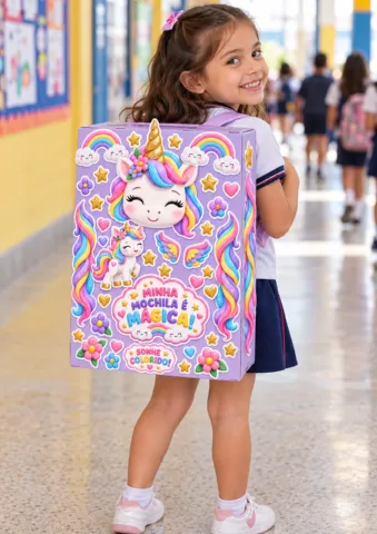 Mochila Maluca Unicórnio em PDF | Elementos para Imprimir — capa do material