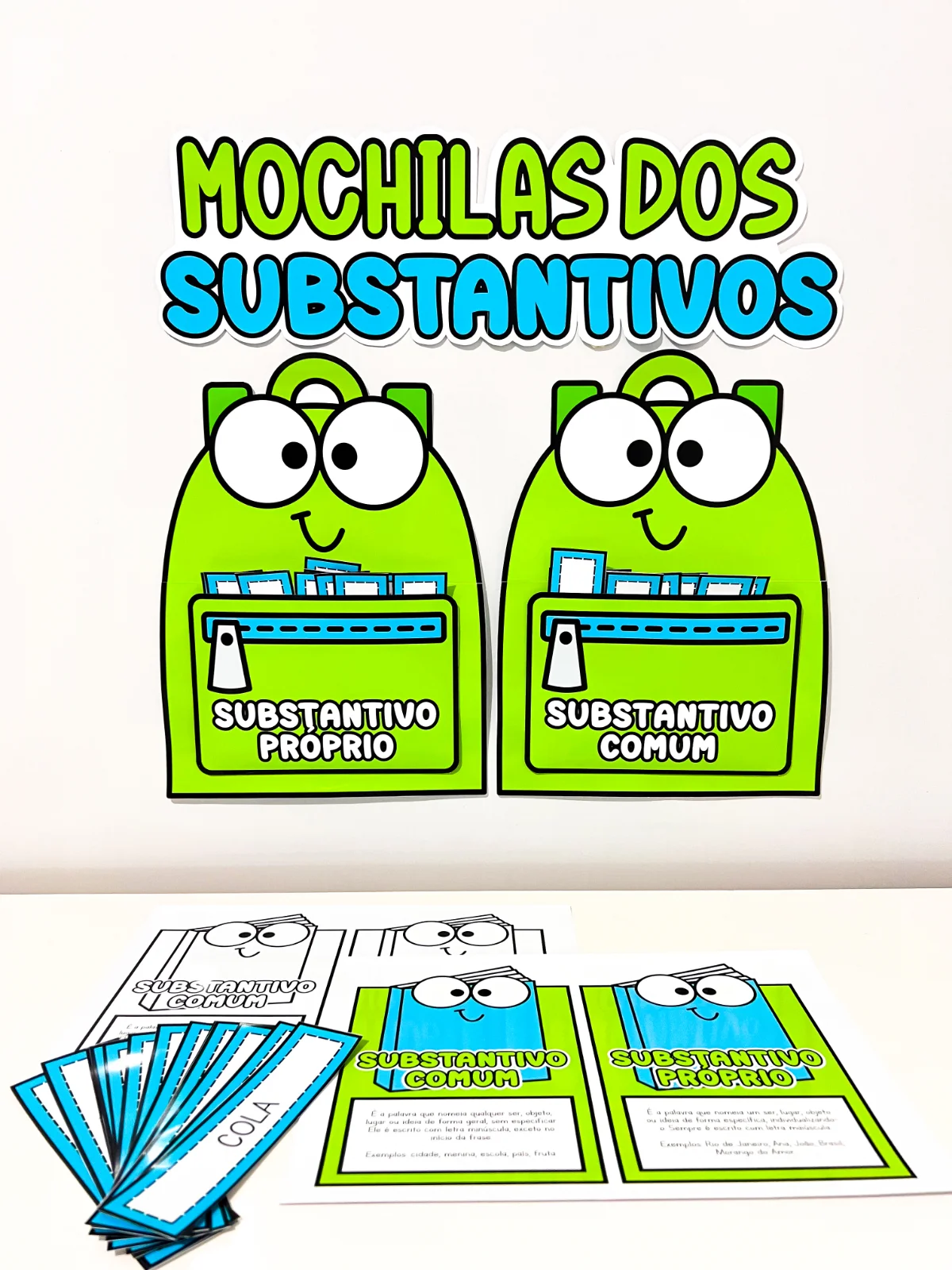 Mochilas dos Substantivos – Recurso Pedagógico de Língua Portuguesa — amostra 2: Atividade Mochilas dos Substantivos para…