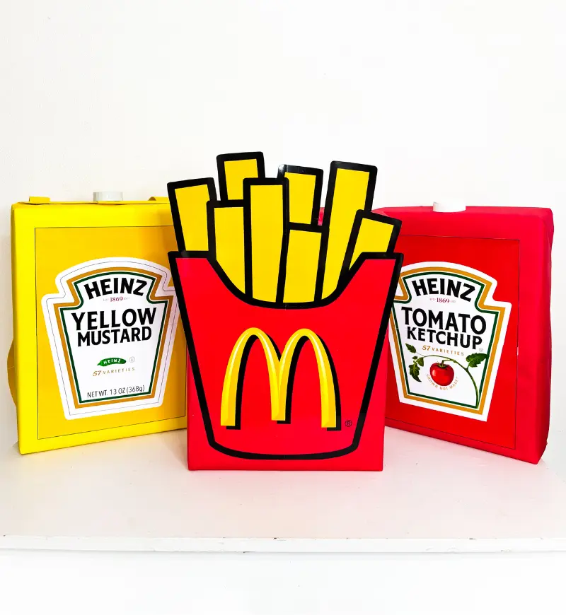 Mochilas Malucas Fast Food: Kit para o Dia das Crianças — amostra 1: Mochilas malucas fast food para o Dia das Crianças