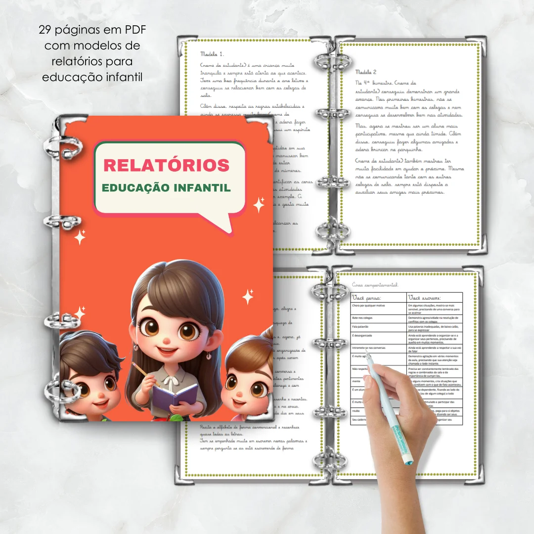 MODELOS DE RELATORIO - EDUCAÇÃO INFANTIL — capa do material
