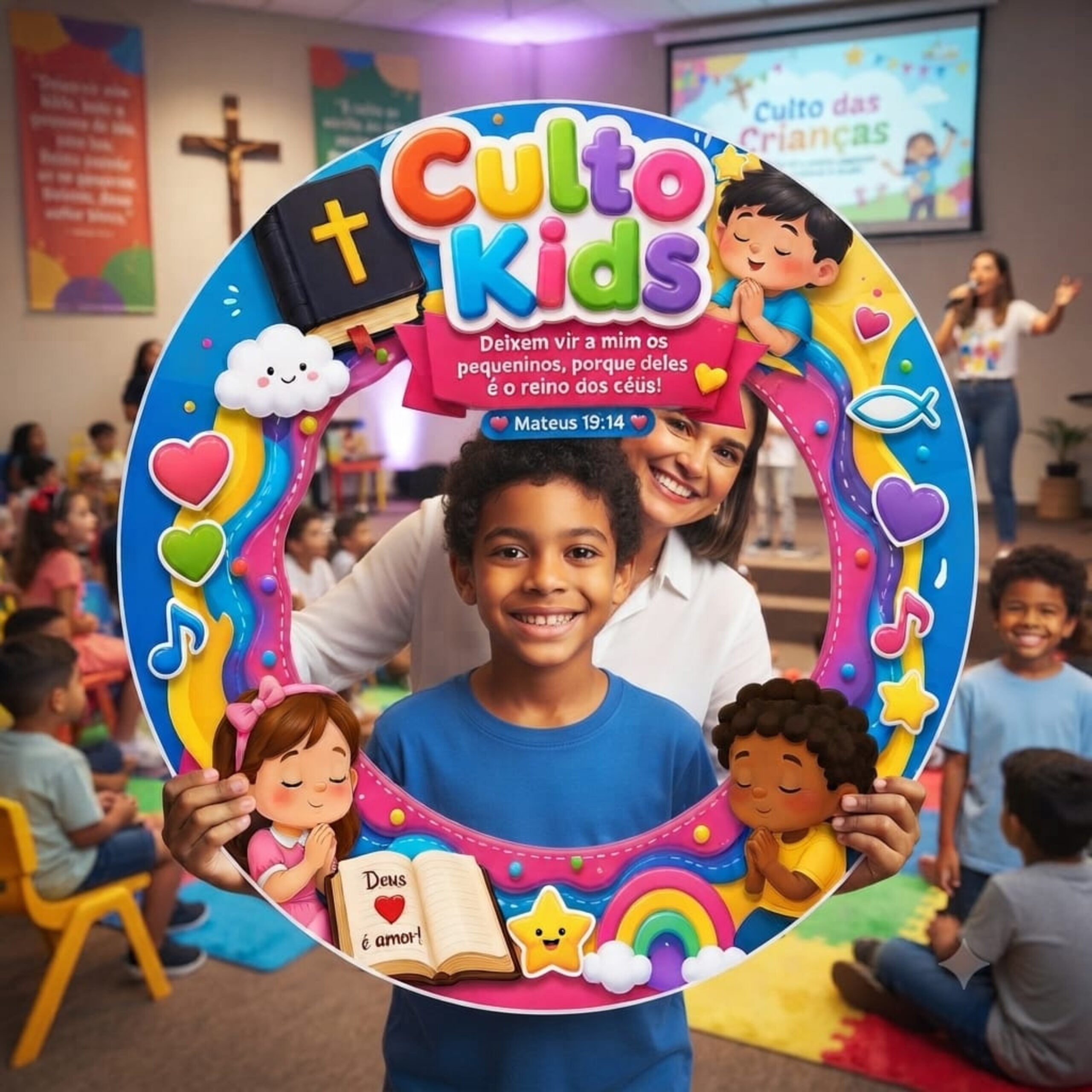 Moldura bambolê - culto kids – PDF para Imprimir — capa do material