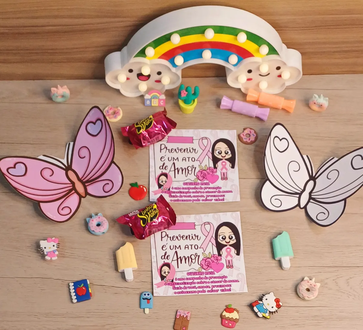 Moldura Bambolê Outubro Rosa - Cuidar-se é um ato de Amor — amostra 3: Decoração para usar no bambolê para fazer lindas…