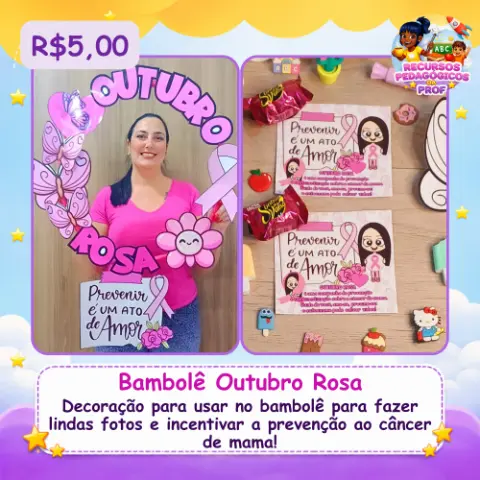 Moldura Bambolê Outubro Rosa - Cuidar-se é um ato de Amor — capa do material