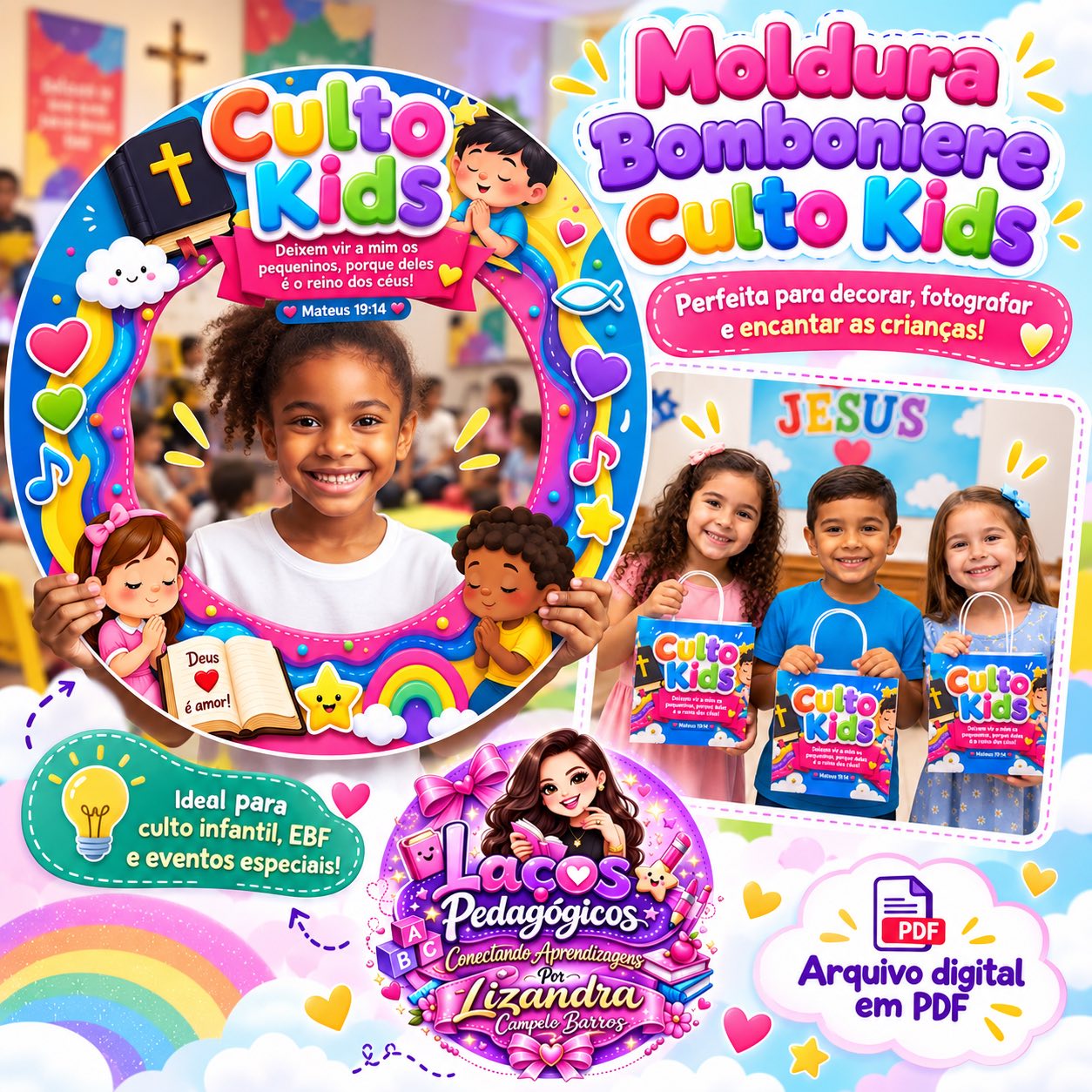 Moldura Bomboniere Culto Kids – Moldura para Fotos e Lembrancinha — capa do material