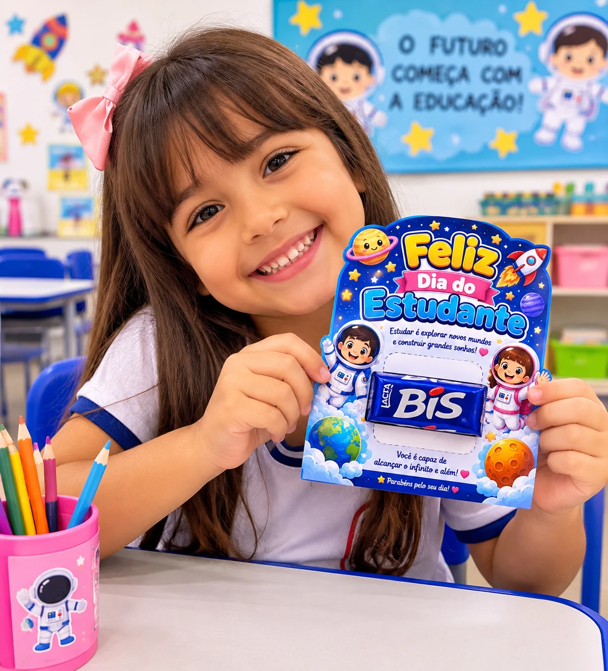 MOLDURA + CARTÃO: FELIZ DIA DO ESTUDANTE — amostra 2: PLR CONSUMIDOR FINAL