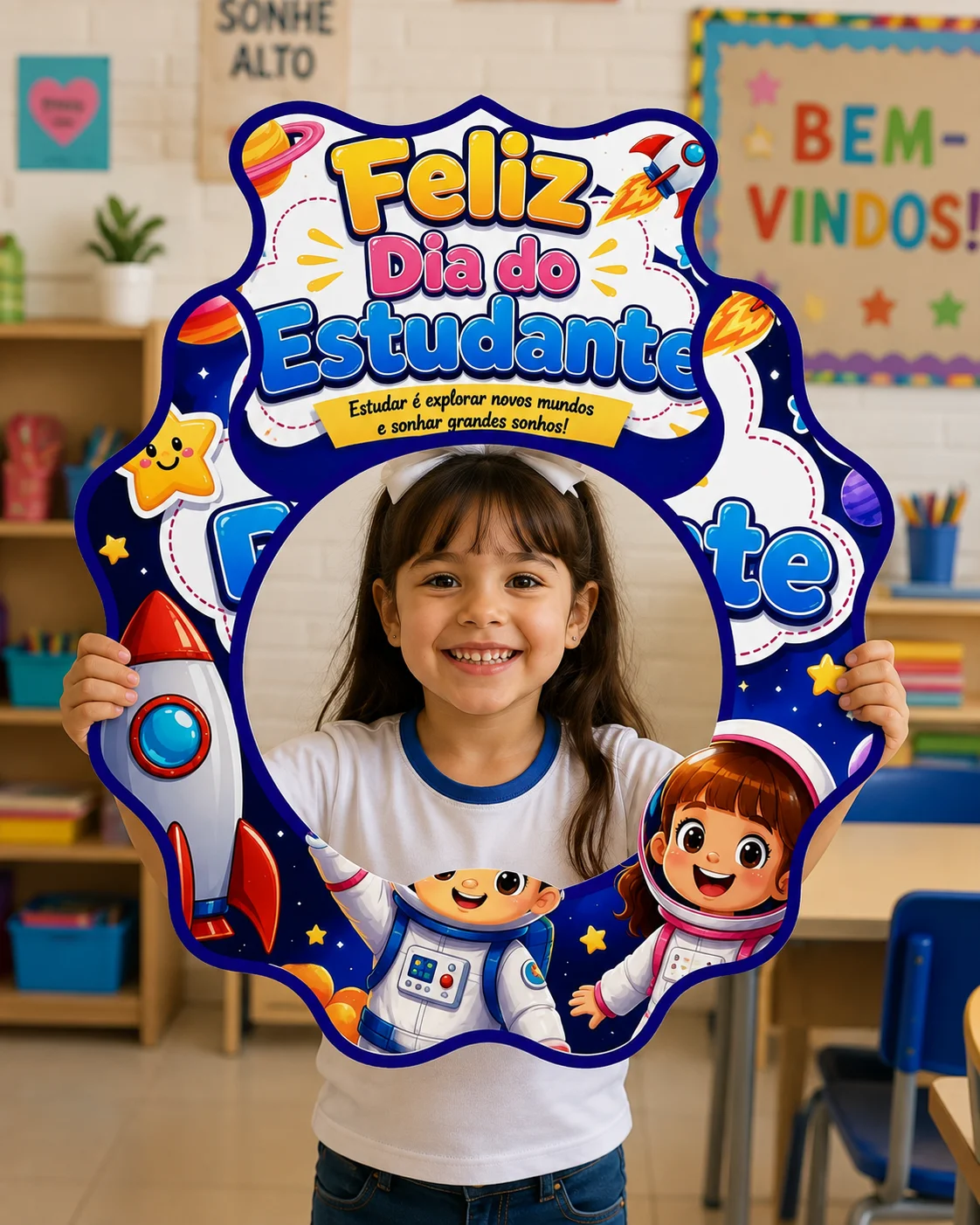 MOLDURA + CARTÃO: FELIZ DIA DO ESTUDANTE — amostra 3: 📲 ENTRE NO MEU GRUPO DE VENDAS