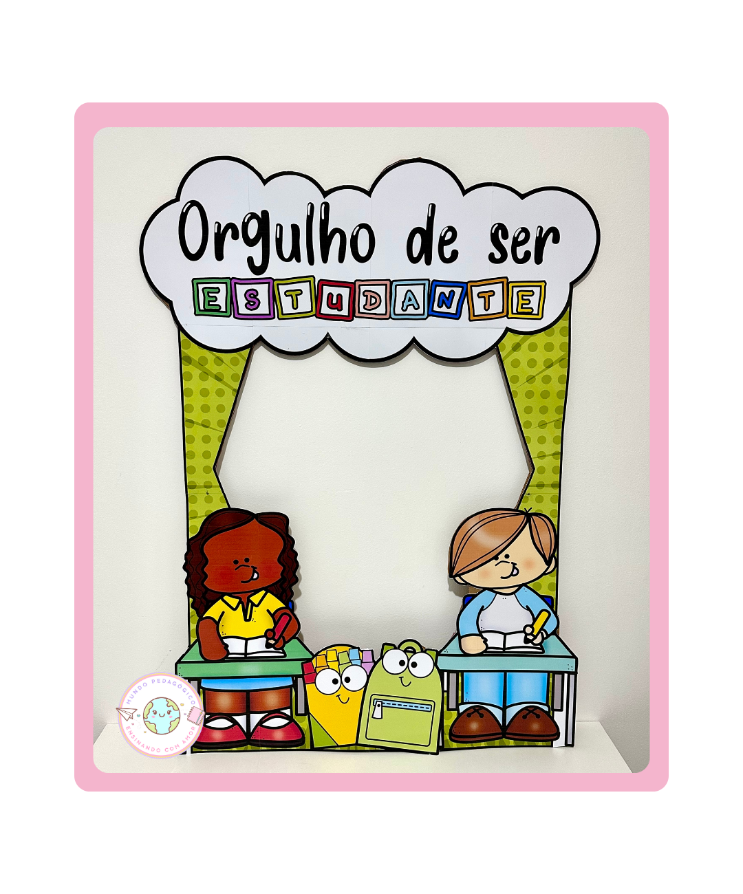 Moldura de Dia do Estudante para imprimir – Infantil e Anos Iniciais — capa do material