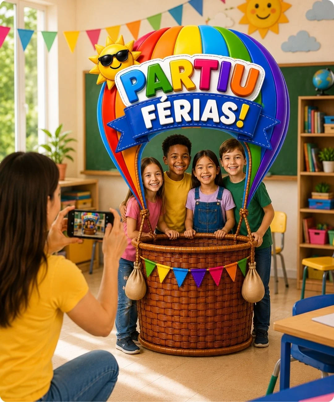 Moldura de férias para imprimir — Educação Infantil e Anos Iniciais — Planners e organização para Educação Infantil:…