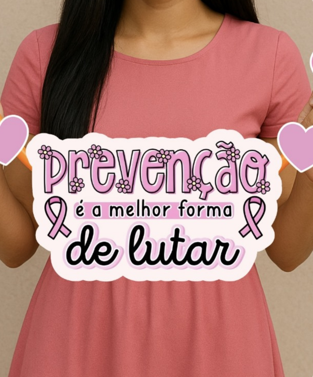 Moldura de Outubro Rosa para imprimir — amostra 1: Uma proposta visual para trabalhar o Outubro Rosa