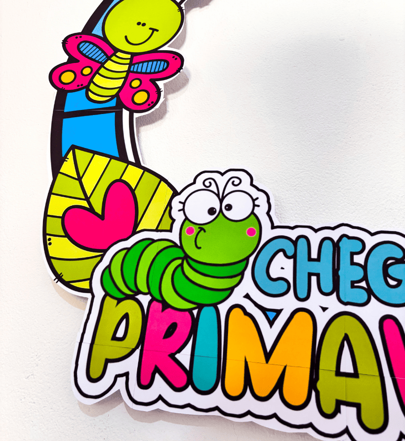 Moldura de Primavera para Bambolê: Decoração e Fotos na Escola — amostra 1: Moldura de primavera para bambolê em PDF