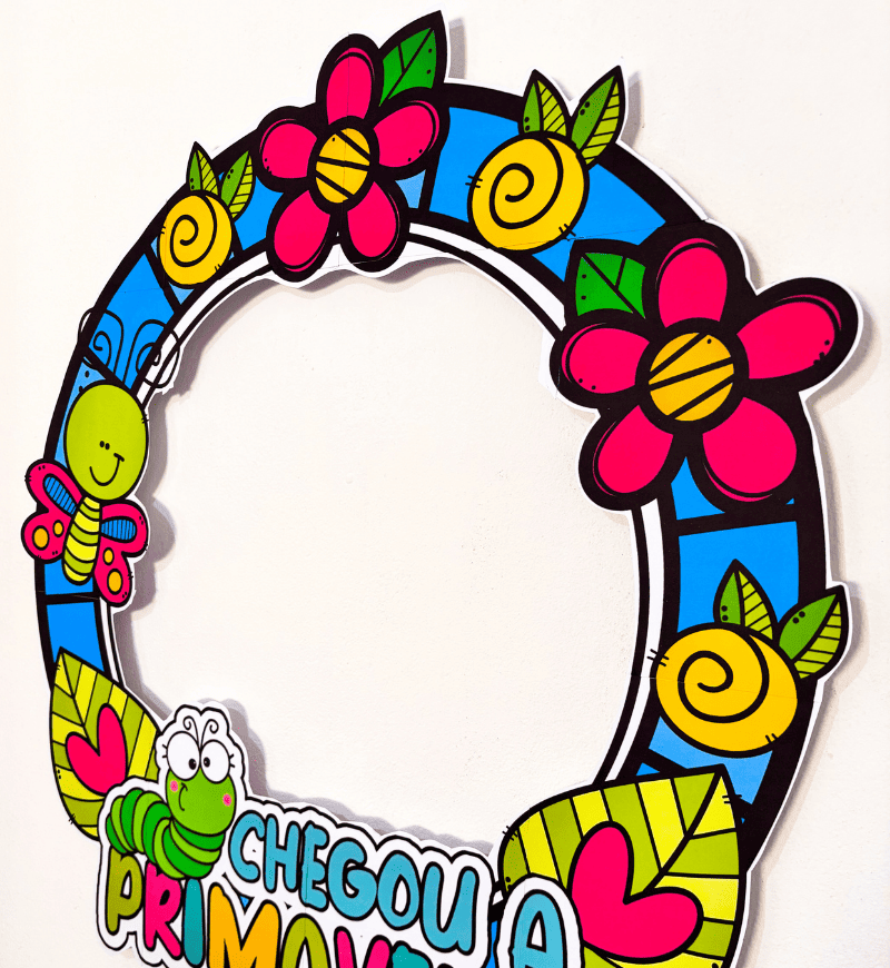 Moldura de Primavera para Bambolê: Decoração e Fotos na Escola — amostra 2: O que vem no material