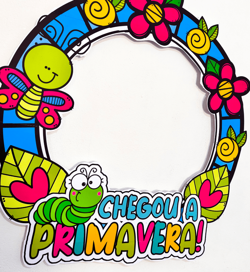 Moldura de Primavera para Bambolê: Decoração e Fotos na Escola — amostra 3: Como usar na sala de aula e na escola